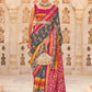 Contemporary Silk Grey Rani Weaving Saree