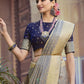 Classic Art Silk Grey Meenakari Saree