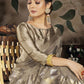 Contemporary Brasso Organza Grey Print Saree