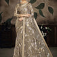 Contemporary Brasso Organza Grey Print Saree
