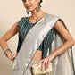 Classic Poly Cotton Grey Embroidered Saree