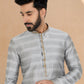 Kurta Pyjama Brocade Jacquard Grey Jacquard Work Mens