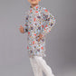 Kurta Pyjama Polyester Grey Digital Print Kids