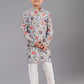 Kurta Pyjama Polyester Grey Digital Print Kids