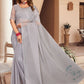 Contemporary Chiffon Grey Stone Saree