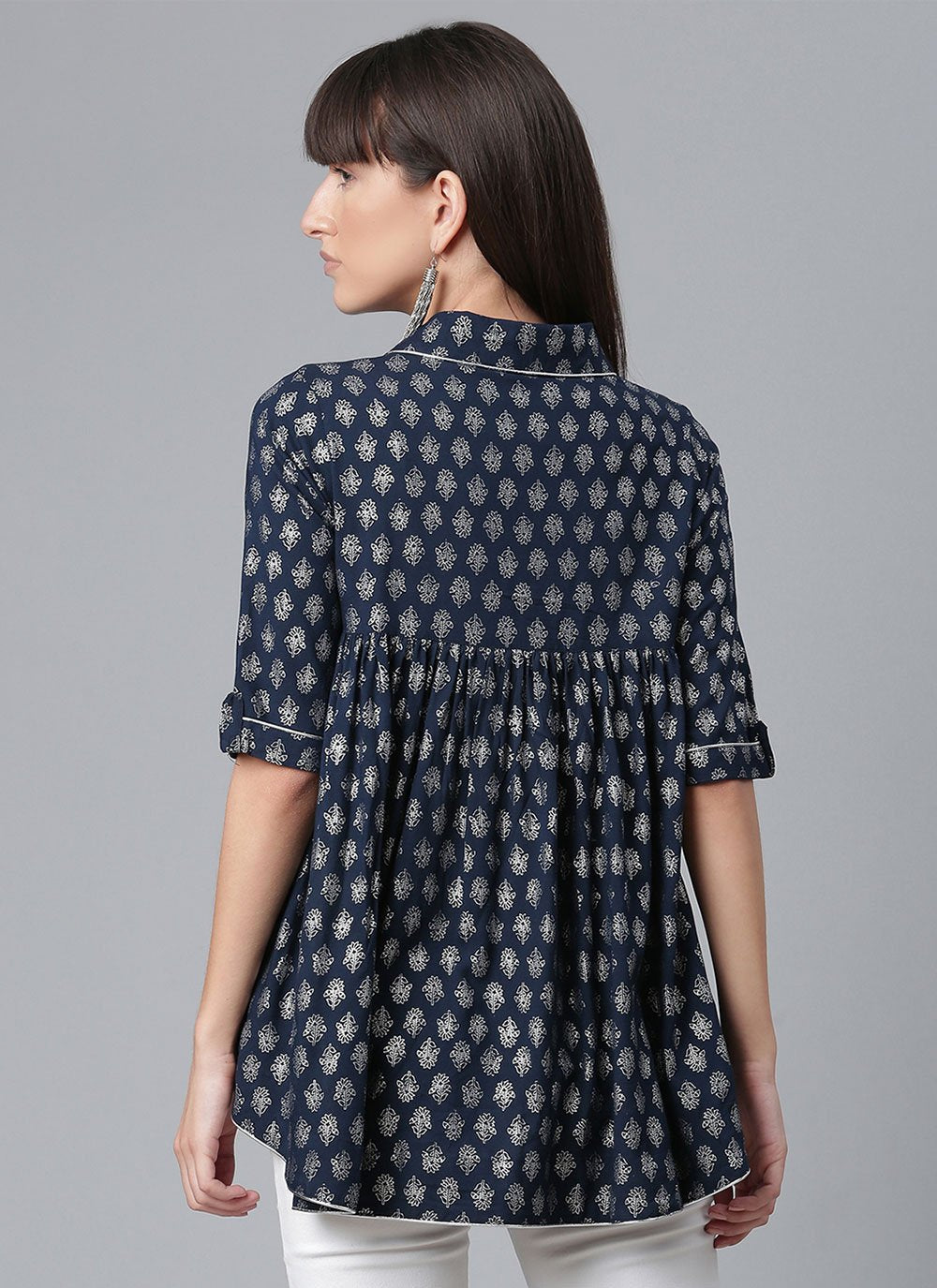 Casual Kurti Rayon Grey Digital Print Kurtis