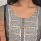 Designer Floor Lenght Salwar Suit Rayon Viscose Grey Embroidered Salwar Kameez