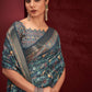 Contemporary Silk Grey Digital Print Saree