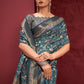 Contemporary Silk Grey Digital Print Saree