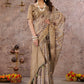 Designer Cotton Grey Digital Print Saree