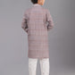 Kurta Pyjama Polyester Grey Digital Print Kids