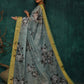 Designer Fancy Fabric Grey Digital Print Saree