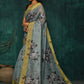 Designer Fancy Fabric Grey Digital Print Saree