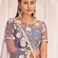 Lehenga Choli Net Grey Embroidered Lehenga Choli