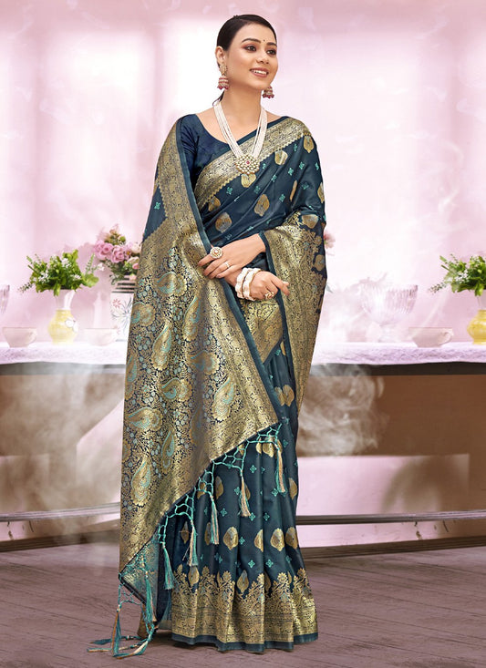 Trendy Saree Silk Grey Embroidered Saree