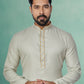 Kurta Pyjama Cotton Grey Plain Mens