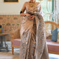Contemporary Handloom Silk Tissue Grey Multi Saree