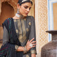 Palazzo Salwar Suit Jacquard Pure Dola Grey Diamond Salwar Kameez