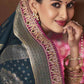Classic Pure Dola Grey Patch Border Saree