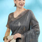 Classic Handloom Silk Grey Woven Saree