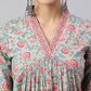 Salwar Suit Cotton Grey Floral Patch Salwar Kameez