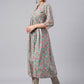 Salwar Suit Cotton Grey Floral Patch Salwar Kameez