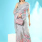 Classic Organza Silk Grey Booti Saree