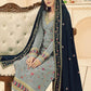 Churidar Suit Georgette Grey Embroidered Salwar Kameez