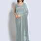 Classic Georgette Grey Sequins Saree