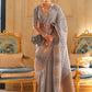 Contemporary Handloom Silk Tissue Grey Weaving Saree
