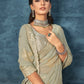 Classic Georgette Jacquard Grey Embroidered Saree