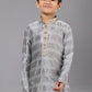 Kurta Pyjama Polly Cotton Grey Fancy Work Kids