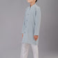 Kurta Pyjama Fancy Fabric Grey Embroidered Kids