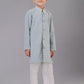 Kurta Pyjama Fancy Fabric Grey Embroidered Kids