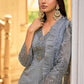 Pant Style Suit Faux Georgette Grey Embroidered Salwar Kameez
