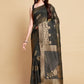 Contemporary Linen Grey Jacquard Work Saree
