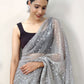 Trendy Saree Net Grey Sequins Saree