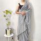 Trendy Saree Net Grey Sequins Saree