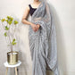Trendy Saree Net Grey Sequins Saree