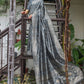 Classic Tussar Silk Grey Woven Saree