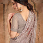 Classic Net Grey Diamond Saree