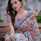 Trendy Saree Linen Grey Print Saree