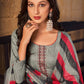 Salwar Suit Pashmina Grey Digital Print Salwar Kameez