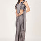 Classic Imported Grey Plain Saree