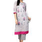 Casual Kurti Chanderi Silk Grey Print Kurtis