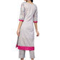 Casual Kurti Chanderi Silk Grey Print Kurtis