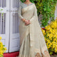 Classic Linen Tissue Grey Woven Saree