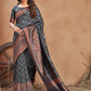 Contemporary Satin Silk Grey Woven Saree
