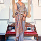 Trendy Saree Satin Silk Grey Weaving Saree