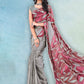 Trendy Saree Satin Grey Digital Print Saree